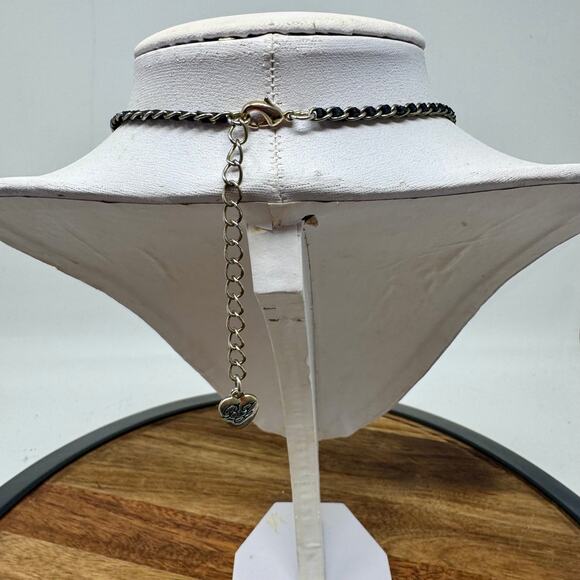 Betsey Johnson Layered Necklace Spider, Web, Rose - Picture 3 of 4